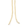 3.2mm Braided Herringbone Necklace in Hollow 14K Gold - 16"