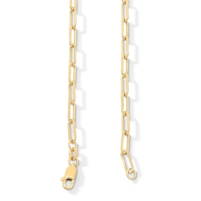 3.2mm Paper Clip Chain Necklace in Hollow 14K Gold - 16.25"