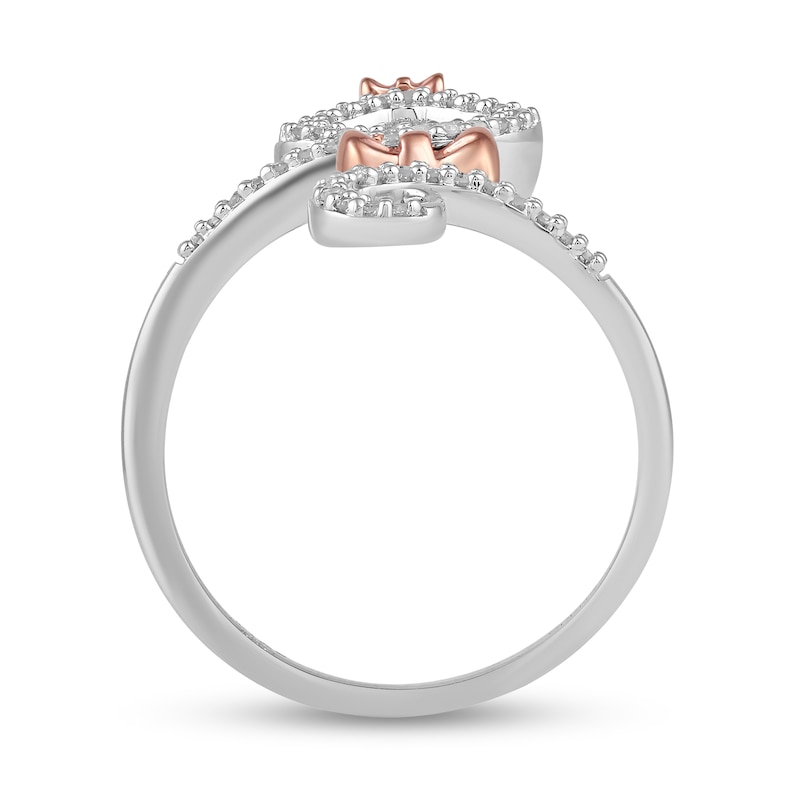 Main Image 2 of Disney Treasures The Aristocats 0.085 CT. T.W. Diamond Ring in Sterling Silver and 10K Rose Gold