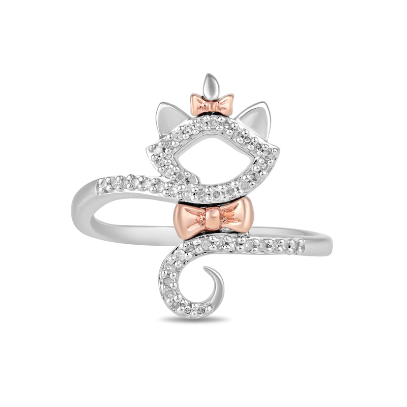 Main Image 3 of Disney Treasures The Aristocats 0.085 CT. T.W. Diamond Ring in Sterling Silver and 10K Rose Gold