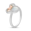 Disney Treasures Minnie Mouse Mother-of-Pearl and 0.085 CT. T.W. Diamond Ring in Sterling Silver and 10K Rose Gold