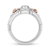 Enchanted Disney Belle 0.29 CT. T.W. Oval-Shaped Multi-Diamond Rose-Sides Ring in Sterling Silver and 10K Rose Gold