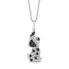 Disney Treasures 101 Dalmatians 0.145 CT. T.W. Black and White Diamond Lucky Pendant in Sterling Silver and Rose Gold