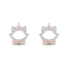 Disney Treasures The Aristocats 0.085 CT. T.W. Diamond Outline Stud Earrings in Sterling Silver and 10K Rose Gold