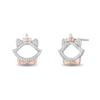 Thumbnail Image 2 of Disney Treasures The Aristocats 0.085 CT. T.W. Diamond Outline Stud Earrings in Sterling Silver and 10K Rose Gold