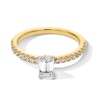 1.00 CT. T.W. Emerald-Cut Certified Lab-Created Diamond Engagement Ring in 14K Gold (F/VS2