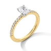 1.00 CT. T.W. Oval Certified Lab-Created Diamond Engagement Ring in 14K Gold (F/VS2