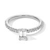 Thumbnail Image 1 of 1.00 CT. T.W. Emerald-Cut Certified Lab-Created Diamond Engagement Ring in 14K White Gold (F/VS2)