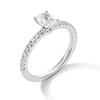 Thumbnail Image 2 of 1.00 CT. T.W. Oval Certified Lab-Created Diamond Engagement Ring in 14K White Gold (F/VS2)