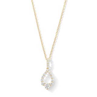 0.50 CT. T.W. Milestones Diamond Graduated Teardrop Pendant in 10K Gold