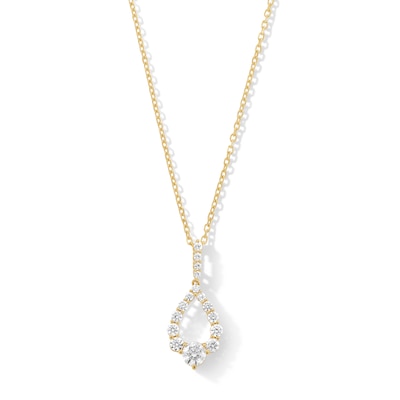 0.50 CT. T.W. Milestones Diamond Graduated Teardrop Pendant in 10K Gold