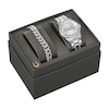 Men’s Bulova Crystal Collection Watch and Cuban Curb Chain Bracelet Box Set (Model: 96K114)