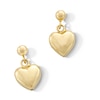 Thumbnail Image 1 of Puff Heart Drop Earrings in 10K Gold