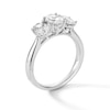 2.00 CT. T.W. Oval Diamond Past Present Future® Engagement Ring in 14K White Gold