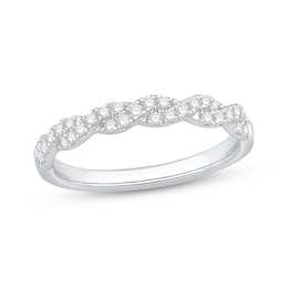 0.25 CT. T.W. Diamond Twist Band in 10K White Gold