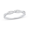 Thumbnail Image 1 of 0.20 CT. T.W. Diamond Twist Band in 10K White Gold