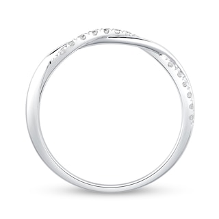 0.20 CT. T.W. Diamond Twist Band in 10K White Gold