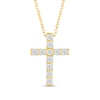 Thumbnail Image 1 of 0.45 CT. T.W. Certified Lab-Created Diamond Cross Pendant in 10K Gold (H/SI2)