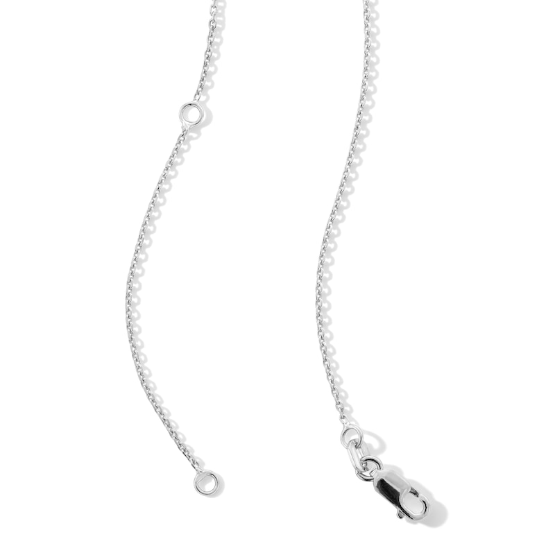 Main Image 2 of 0.20 CT. T.W. Milestones Diamond Graduated Teardrop Pendant in Sterling Silver