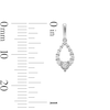 Thumbnail Image 2 of 0.20 CT. T.W. Milestones Diamond Graduated Teardrop Earrings in Sterling Silver