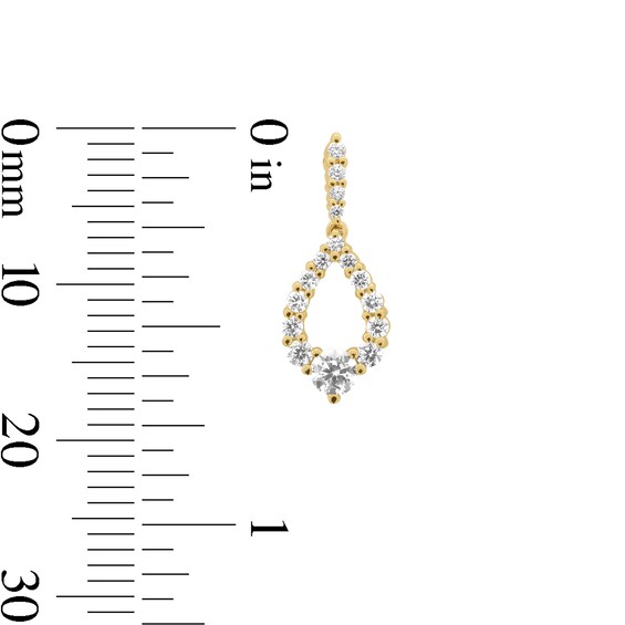 0.50 CT. T.W. Milestones Diamond Graduated Teardrop Earrings in 10K Gold