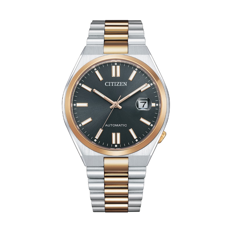 Main Image 1 of Men’s Citizen Tsuyosa Two-Tone IP Automatic Watch with Black Dial (Model: NJ0154-80H)