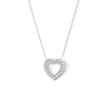 Freshwater Cultured Pearl and White Lab-Created Sapphire Heart Pendant in Sterling Silver