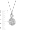 1.00 CT. T.W. Pear-Shaped Multi-Diamond Frame Infinity Drop Pendant in 10K White Gold