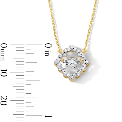 Unstoppable Love™ 0.20 CT. T.W. Diamond Mosaic Rhombus Frame Necklace in Sterling Silver with 10K Gold Plate