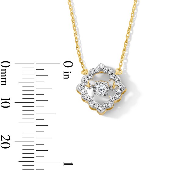 Unstoppable Love™ 0.20 CT. T.W. Diamond Mosaic Rhombus Frame Necklace in Sterling Silver with 10K Gold Plate