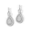 1.00 CT. T.W. Pear-Shaped Multi-Diamond Infinity Frame Drop Earrings in 10K White Gold