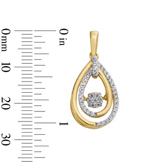 Unstoppable Love™ 0.50 CT. T.W. Multi-Diamond Double Teardrop Earrings in 10K Gold