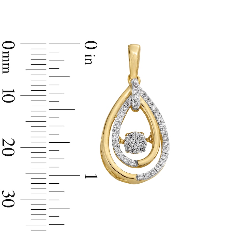 Unstoppable Love™ 0.50 CT. T.W. Multi-Diamond Double Teardrop Earrings in 10K Gold