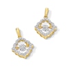 Unstoppable Love™ 0.25 CT. T.W. Diamond Floral Drop Earrings in Sterling Silver with 10K Gold Plate