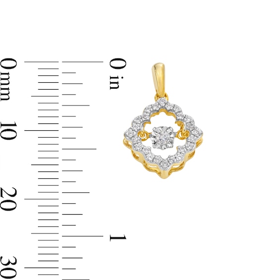 Unstoppable Love™ 0.25 CT. T.W. Diamond Floral Drop Earrings in Sterling Silver with 10K Gold Plate