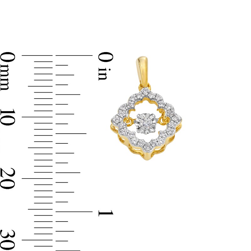 Unstoppable Love™ 0.25 CT. T.W. Diamond Floral Drop Earrings in Sterling Silver with 10K Gold Plate