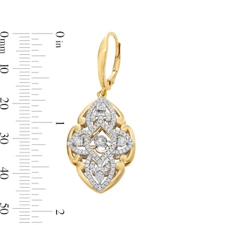 Unstoppable Love™ 0.75 CT. T.W. Diamond Ornate Scrollwork Drop Earrings in 10K Gold