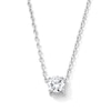 Thumbnail Image 1 of 0.25 CT. Certified Lab-Created Diamond Solitaire Pendant in Sterling Silver (F/SI2) - 19”