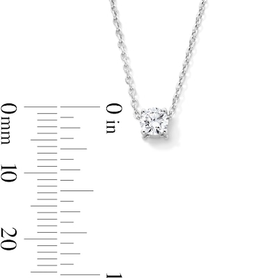 0.25 CT. Certified Lab-Created Diamond Solitaire Pendant in Sterling Silver (F/SI2) - 19”