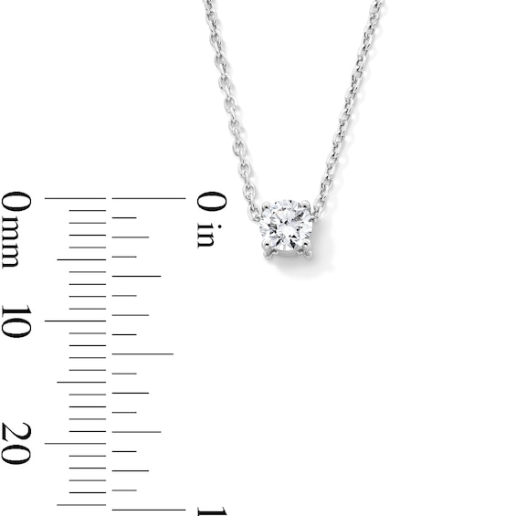 0.25 CT. Certified Lab-Created Diamond Solitaire Pendant in Sterling Silver (F/SI2) - 19”