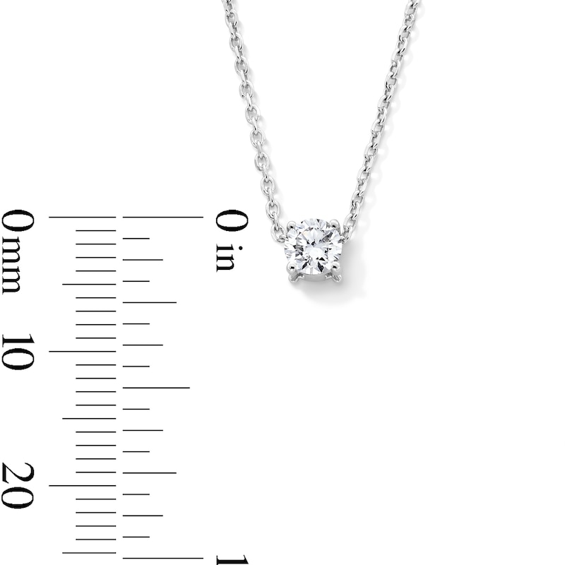 0.25 CT. Certified Lab-Created Diamond Solitaire Pendant in Sterling Silver (F/SI2) - 19”