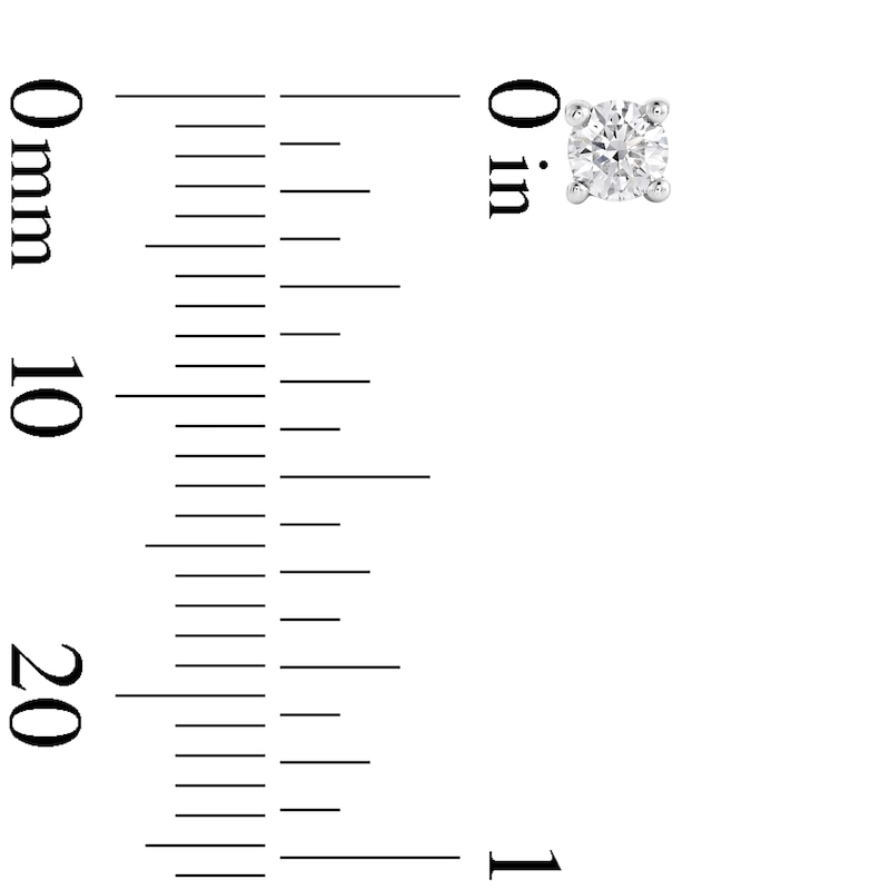 Main Image 2 of 0.30 CT. T.W. Certified Lab-Created Diamond Solitaire Stud Earrings in Sterling Silver (F/SI2)