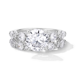 Emmy London 4.00 CT. T.W. Certified Lab-Created Diamond Bridal Set in 18K White Gold (F/VS2)