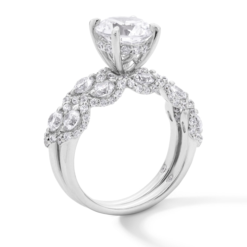 Emmy London 4.00 CT. T.W. Certified Lab-Created Diamond Bridal Set in 18K Gold (F/VS2