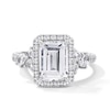 Thumbnail Image 1 of Emmy London 3.50 CT. T.W. Emerald-Cut Certified Lab-Created Diamond Frame Tri-Sides Engagement Ring in 18K White Gold