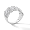 Thumbnail Image 3 of Emmy London 1.25 CT. T.W. Marquise and Round Certified Lab-Created Diamond Multi-Row Anniversary Band in 18K White Gold