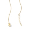 Baguette-Cut Pink Opal Sideways Necklace in 10K Gold - 17”