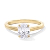 Thumbnail Image 1 of 1.06 CT. T.W. Oval Canadian Certified Centre Diamond Solitaire Engagement Ring in 18K Gold (I/SI2)