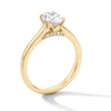 Thumbnail Image 3 of 1.06 CT. T.W. Oval Canadian Certified Centre Diamond Solitaire Engagement Ring in 18K Gold (I/SI2)