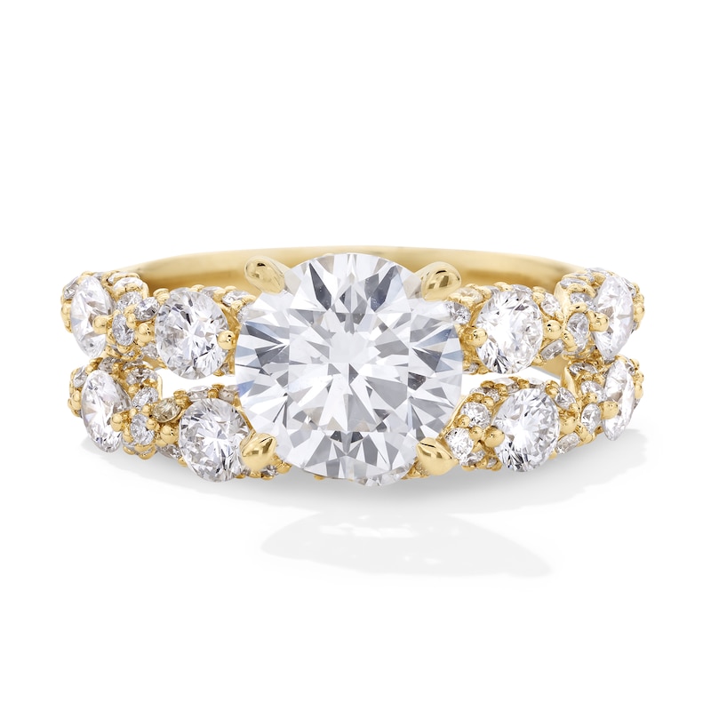 Main Image 1 of Emmy London 4.00 CT. T.W. Certified Lab-Created Diamond Bridal Set in 18K Gold (F/VS2)